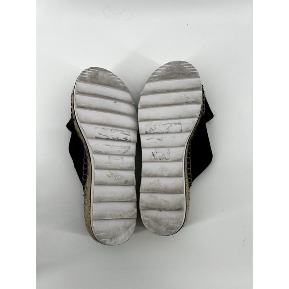 Marc Fisher LTD Black Suede Espadrille Platform Slide Sandals 6.5M - Picture 6 of 6